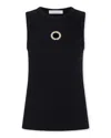 Rabanne Grommet Tank In Black