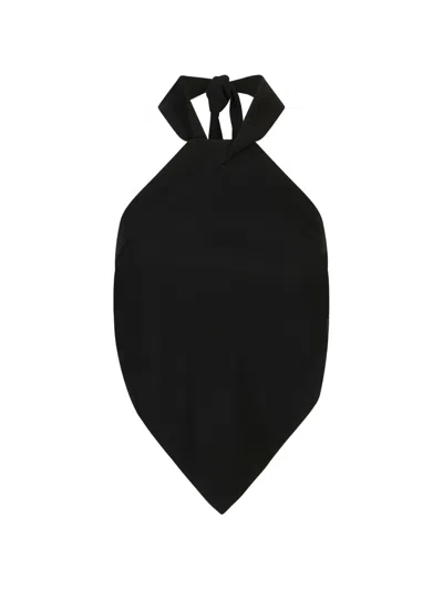 Rabanne Halterneck Handkerchief-hem Top In Animal Print