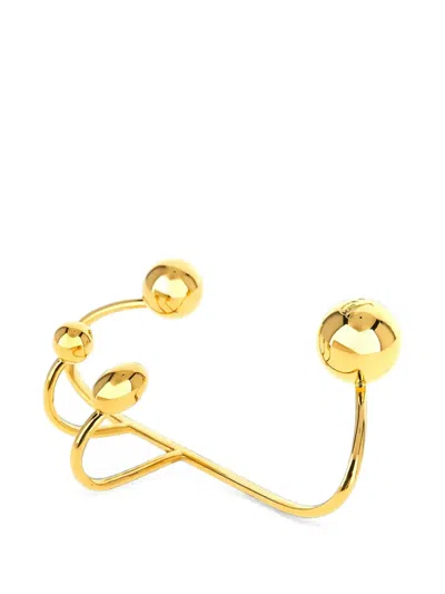 Rabanne Handcuff Punk Bangle Bracelet In Gold