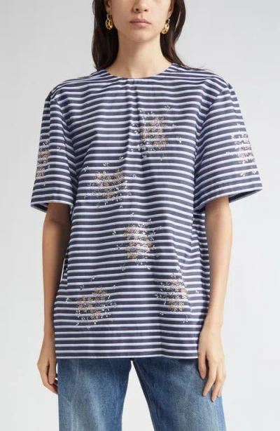 Rabanne Haut Crystal Embellished Tie Back Top