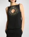 Rabanne Rhinestone-embellished Top In Black