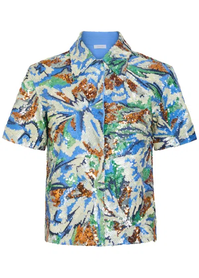 Rabanne Haut Sequin-embellished Shirt In Multi