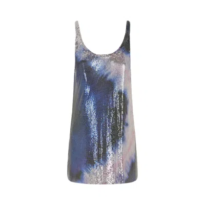 Pre-owned Rabanne Haut Tank Top 'blue Tie-dye' | Women's Size 36