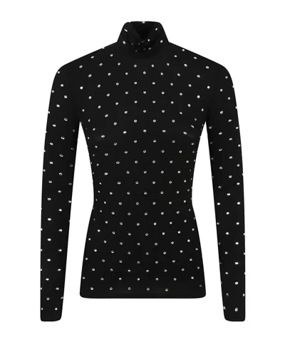 RABANNE PACO RABANNE TURTLENECK EMBELLISHED TOP