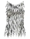 Rabanne Silver Chain Top With Brass Leaf Embellishment In Silver