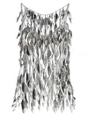 Rabanne Silver Chain Top With Brass Leaf Embellishment In Silver