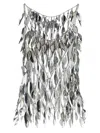 Rabanne Silver Chain Top With Brass Leaf Embellishment
