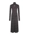 Rabanne High-neck Long-sleeved Dress In Brown