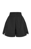 Rabanne High-rise Wool Shorts In Black,white