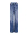 Rabanne High Waist Denim Trousers In Blue