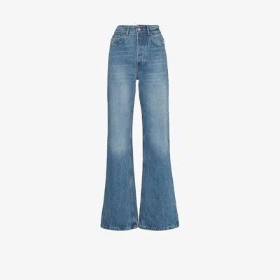 Rabanne High Waist Flared Jeans In Blue