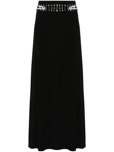 Rabanne High-waist Maxi Skirt In Black