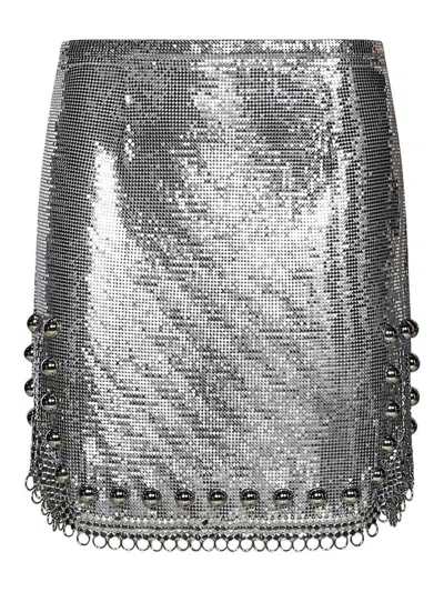 RABANNE MINIFALDA - PLATA