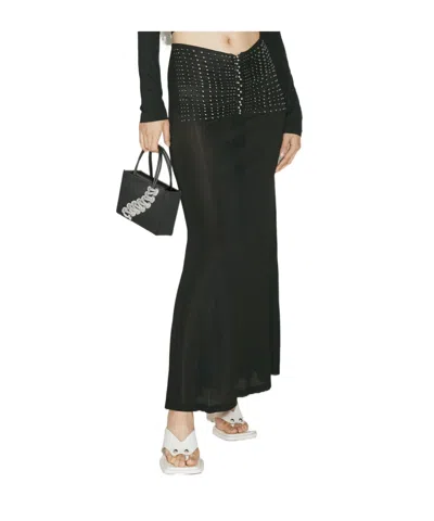 RABANNE HIGH-WAISTED STUDDED SKIRT