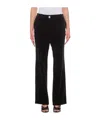 Rabanne High-waisted Velour Trousers In Black