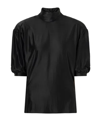 Rabanne High-neck Blouse In Black