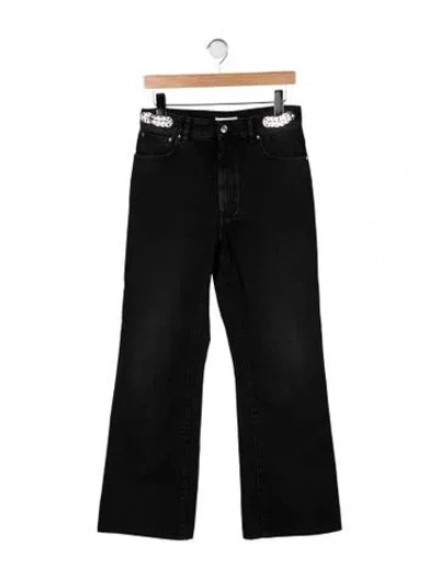 Pre-owned Rabanne High-rise Flared Jeans In Black