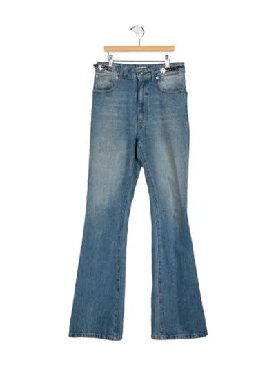 Pre-owned Rabanne High-rise Flared Jeans In Blue