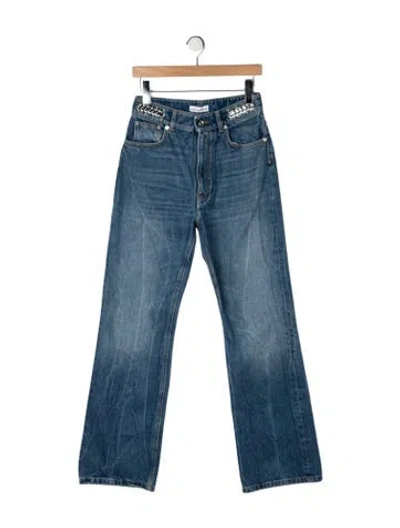 Pre-owned Rabanne High-rise Flared Jeans W/ Tags In Blue