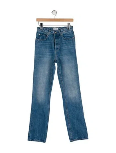Pre-owned Rabanne High-rise Straight Leg Jeans In Blue