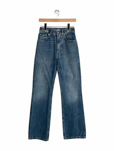 Pre-owned Rabanne High-rise Straight Leg Jeans In Blue