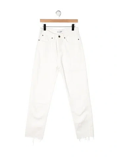 Pre-owned Rabanne High-rise Straight Leg Jeans In Neutral