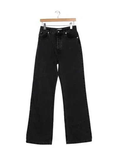 Pre-owned Rabanne High-rise Wide Leg Jeans In Black