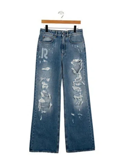Pre-owned Rabanne High-rise Wide Leg Jeans W/ Tags In Blue