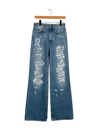 Pre-owned Rabanne High-rise Wide Leg Jeans W/ Tags In Blue