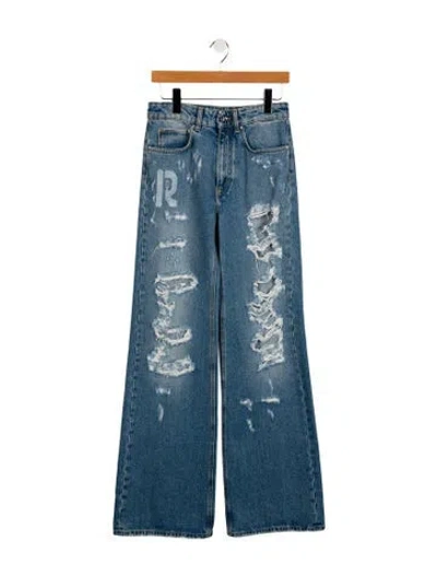 Pre-owned Rabanne High-rise Wide Leg Jeans W/ Tags In Blue