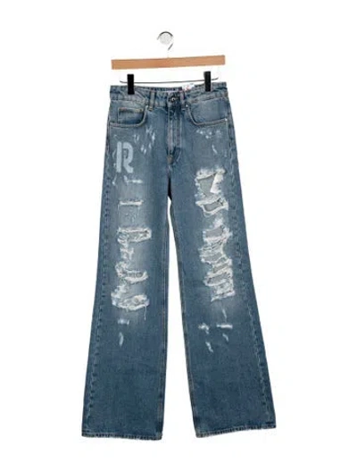 Pre-owned Rabanne High-rise Wide Leg Jeans W/ Tags In Blue
