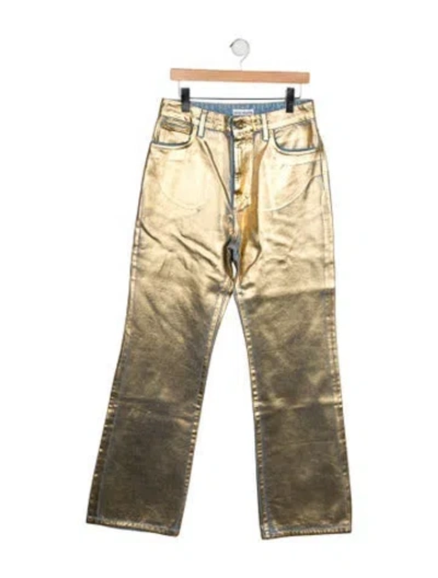 Pre-owned Rabanne High-rise Wide Leg Jeans W/ Tags In Green