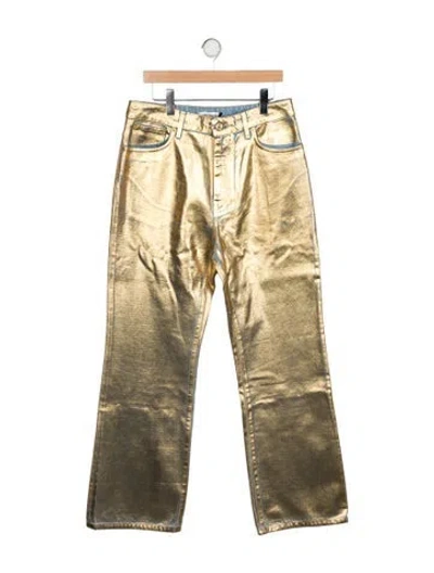 Pre-owned Rabanne High-rise Wide Leg Jeans W/ Tags In Green