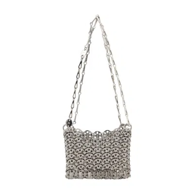 Rabanne Hobo 1969 Nano Shoulder Bag In Silver