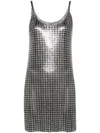 RABANNE HOUNDSTOOTH MINI DRESS