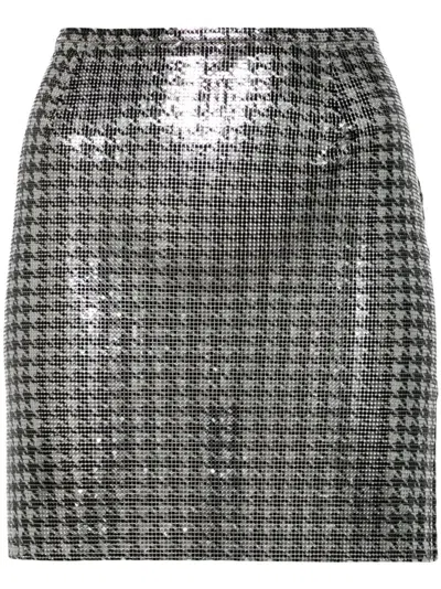 RABANNE HOUNDSTOOTH MINI SKIRT