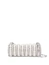 Rabanne Nano Iconic 1969 Cross Body Bag In Silver