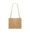 Rabanne Square Tote Bag Chain Strap In Nude