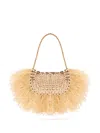 Rabanne Women's Iconic 1969 Nano Raffia-fringed Chainmail Bag