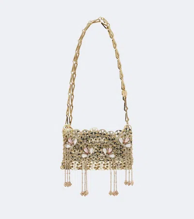 Rabanne Iconic Nano 1969 Embellished Shoulder Bag In Gold