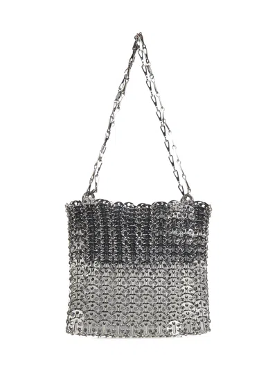 Rabanne Iconic Silver 1969 Shoulder Bag In Grey