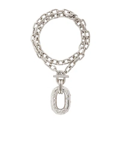 RABANNE ICONIC XL CHAIN-LINK CRYSTAL-EMBELLISHED NECKLACE