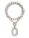 Rabanne Iconic Xl Chain-link Crystal-embellished Necklace In White