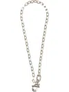 Rabanne Interlocking Chain Necklace In Silver