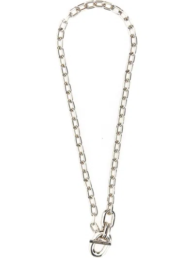 Rabanne Interlocking Chain Necklace In Silver