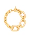 Rabanne Interlocking Link Bracelet With Polished Gold Finish In Gold