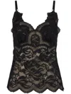 Rabanne Intricate Lace Top With Adjustable Spaghetti Straps