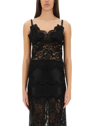 RABANNE INTRICATE LACE TOP WITH ADJUSTABLE SPAGHETTI STRAPS