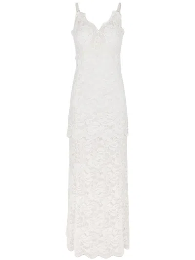 RABANNE RABANNE IVORY ANKLE-LENGTH DRESS