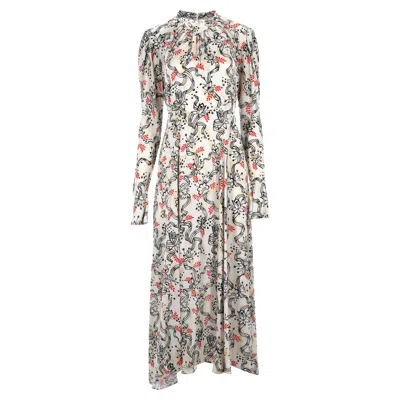 Rabanne Ivory Floral Print Long Dress